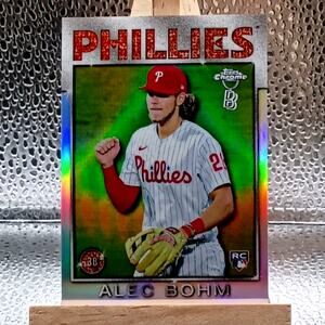 2021 Topps Chrome BEN BALLER Alec Bohm RC "SP 96 Refractor" #96TB-14 Phillies